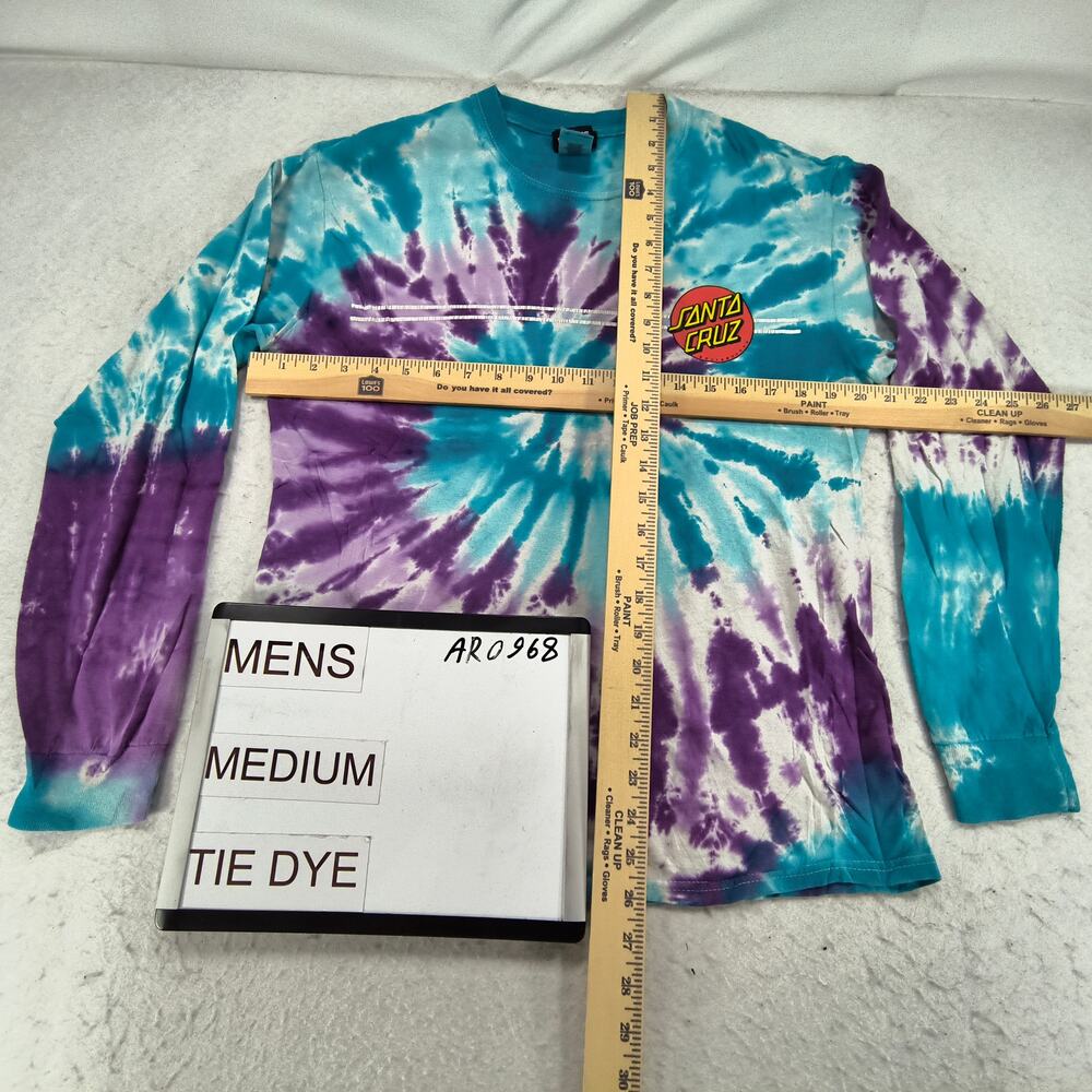 Santa Cruz Casual Crew Neck Long Sleeve Graphic T Shirt Mens Size M Tie Dye - Picture 5 of 9